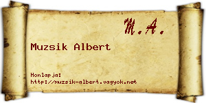 Muzsik Albert névjegykártya